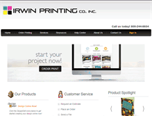 Tablet Screenshot of irwinprinting.com
